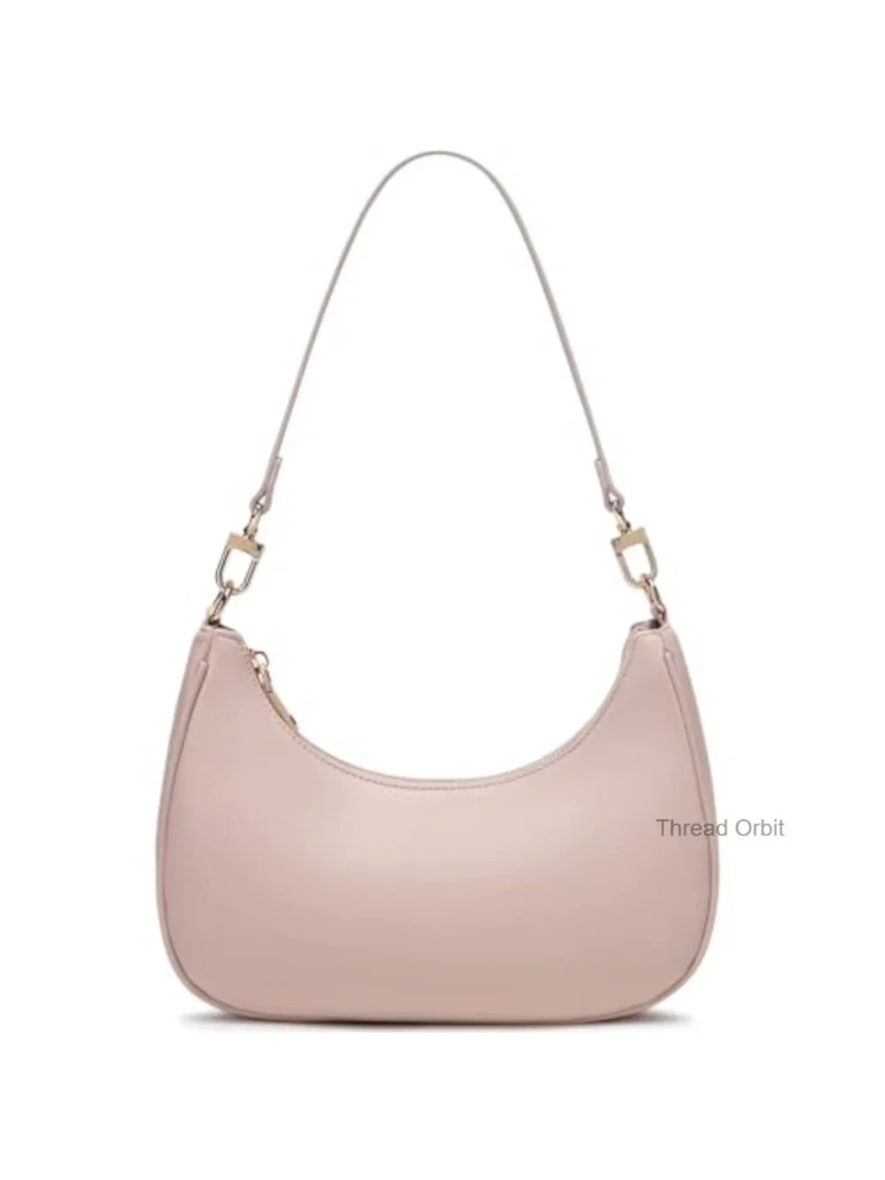 Vintage Hobo Shoulder Bag Lightweight PU Leather with Zipper Multi-Functional